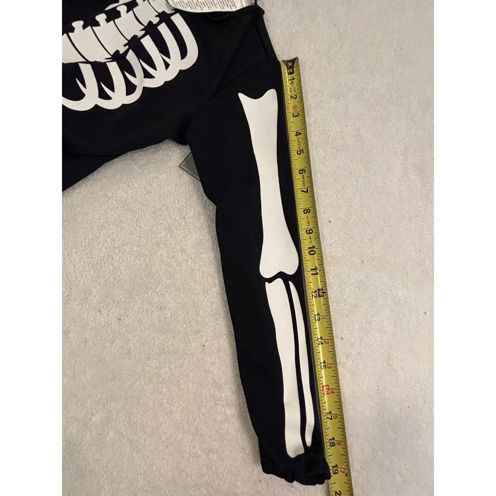 Pottery Barn Kids Glow in the Dark Dino Skeleton Costume 3pc Set Size 7-8 Black - Picture 7 of 12